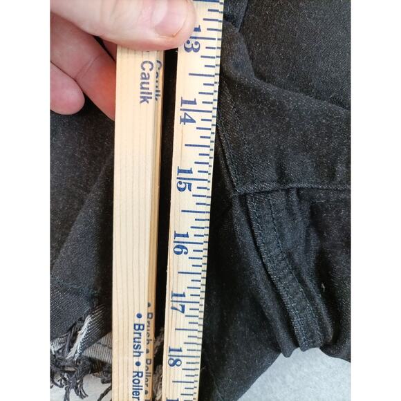 Fashion to Figure Womens Black Fringe Side Denim Shorts Size 26 - Picture 7 of 8